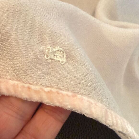 J. Jill Soft Pink Rayon Velvet Button Down Blouse size Large - Picture 13 of 13